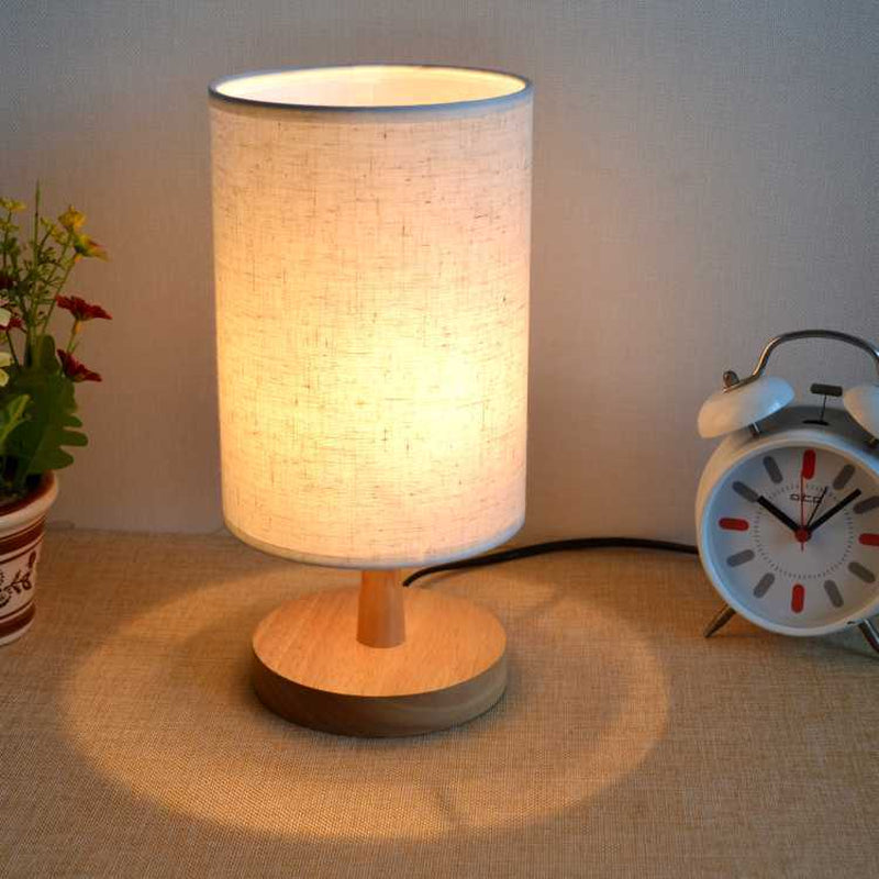 Stylish Bedside Wooden Lamp Compact Night Light for Bedroom